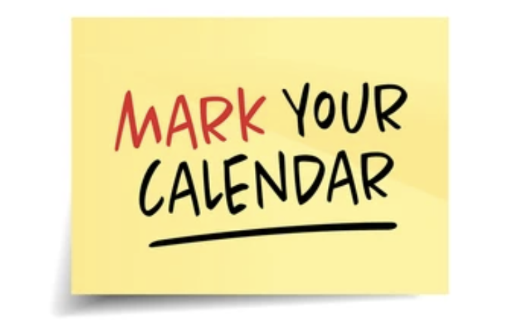 Mark your calendar!